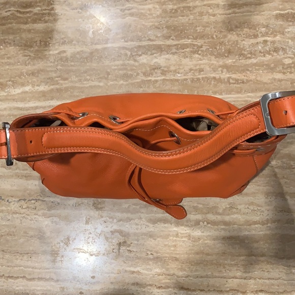 Cole Haan Pebbled Leather Shoulder Bag in Orange - Picture 5 of 8